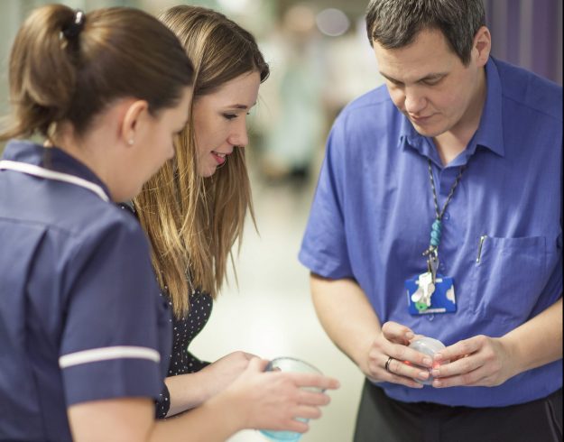 Medics in a hospital ward